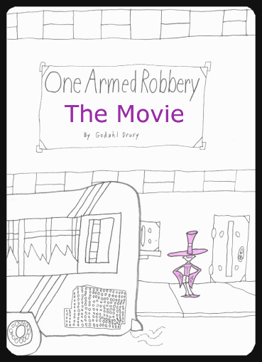 One Armed Robbery, the webcomic. Lizzie gets off the bus and gazes upward at the endless sea of buildings.